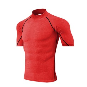 Chemises de sport à manches longues pour hommes, personnalisées avec logo imprimé par transfert thermique, séchage rapide, vente en gros, simples, pour Jiu Jitsu, fitness, natation, MMA, Rashguard Bji - Product Image 6