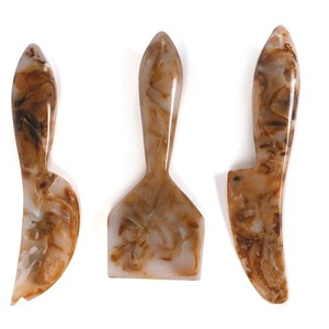 Ensembles de couteaux à fromage en résine - Écologiques, compatibles lave-vaisselle et micro-ondes, FAIZA CRAFT, manche en résine transparente - Product Image 5