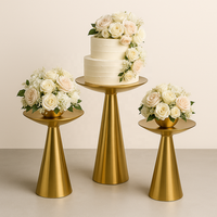 Ensemble de supports à gâteaux en métal OEM, design luxueux et écologique, couleurs personnalisables pour mariages et fêtes