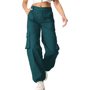 Pantalones cargo versátiles de tela suave, resistentes a las arrugas, hasta el tobillo, para mujer, pantalones casuales con bolsillos, nuevo diseño. - Product Image 3