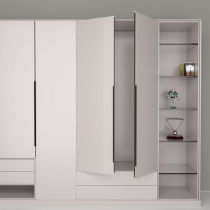 Poignée de profil de placard moderne en aluminium, poignée dissimulée à bordure, finitions céramique or, noir, blanc, gris, poignée minimaliste pour armoire haute - Product Image 1