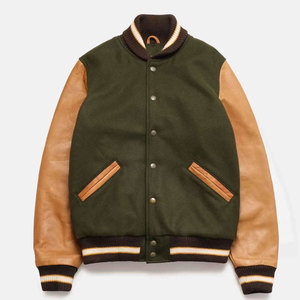 Custom varsity jackets for winter <b>warm</b> wool leather sleeve letterman jackets for cold weather - Product Image 3
