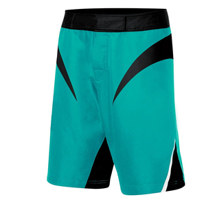 Shorts de boxe MMA/BJJ personnalisés avec logo frontal, 100% polyester, impression numérique, respirants, unisexes, 240g, coutures invisibles, coupe classique - Product Image 5