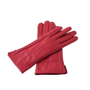 Guantes de invierno de piel de oveja auténtica para mujer, guantes cálidos con forro de terciopelo para conducir con pantalla táctil, guantes cortos y finos de cuero de colores - Product Image 6