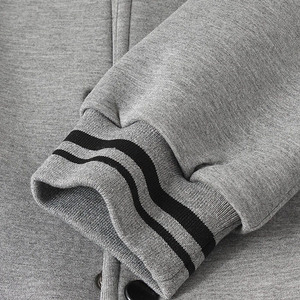 Custom Purple Varsity <b>Jacket</b> for Men – Button Up <b>Baseball</b> <b>Bomber</b> <b>Jacket</b> with Contrast Sleeves - Product Image 6