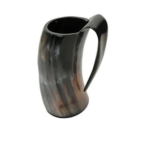 <b>Viking</b> Drinking Horn Mug Buffalo Horn Handmade Waterproof Crafted Medieval Inspired Eco-Friendly Dishwasher Safe Beer Mug for - Product Image 3