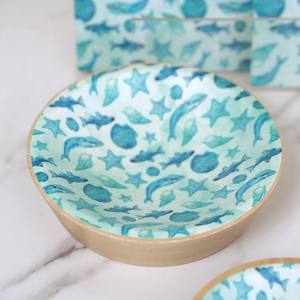 Handmade Kitchenware-Wooden Serving Bowl with Modern Starfish Design Eco-Friendly <b>Oven</b> Safe Nut Bowl Dip Bowl Spreader - Product Image 1