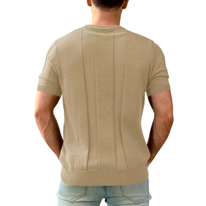 T-shirt texturé haut de gamme pour homme – Coupe moderne élégante, tissu doux, col rond, décontracté, confortable, pour le quotidien, look de créateur - Product Image 6