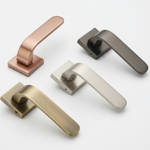 Luxury Designer Brass Mortise Door <b>Handle</b> Set | Heavy Duty Lever <b>Handles</b> for Interior Doors in Antique, Black, Graphite & Gold - Product Image 1