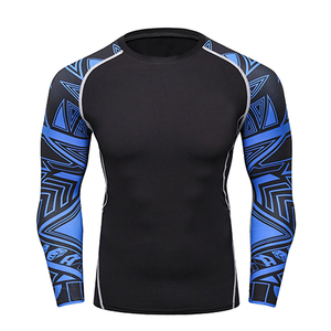 Rashguard de haute qualité pour hommes, matière supérieure, impression personnalisée, manches longues, séchage rapide, pour le sport et la lutte. - Product Image 1