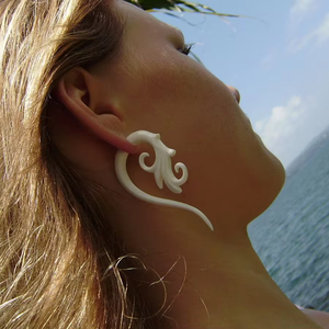 Eco Bone <b>Earrings</b> Sustainable Natural Material - Product Image 1