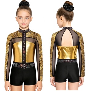 Ensemble de <span class=keywords><strong>gymnastique</strong></span> pour filles de 6 à 16 ans, justaucorps et shorts avec bandeau pour cheveux, tenue de danse, tenue de spectacle de danse, cours de yoga, vêtements décontractés pour tous les jours - Product Image 5