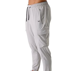 Men's <b>Light</b> Gray Cargo Jogger Pants Stretch Athletic <b>Trousers</b> Multi Pocket Casual Workout Gym Activewear Wear - Product Image 3