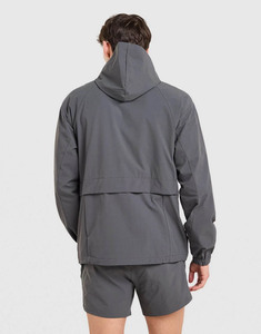 Men Activewear Quarter <b>Zip</b> Tracksuit Men Hoodie Shorts Set Quick Dry Windbreaker Nylon Tracksuit - Product Image 2