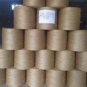 เส้นด้าย100% พื้นผิวเป็นปอกระเจา28ปอนด์/1ply วัตถุดิบรีไซเคิลที่เป็นมิตรกับสิ่งแวดล้อมสำหรับถักเย็บมือ - Product Image 3