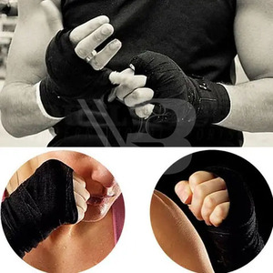 Bandages de boxe en coton respirant avec logo personnalisé, bandages de poignet MMA pour l'entraînement, le kickboxing et la protection en arts martiaux - Product Image 5