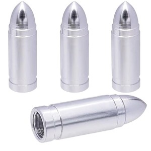 Ambark Overseas Limited – Kit de 4 capuchons de valve coniques en laiton de haute qualité, finition métallique, pour pneus automobiles à basse pression en forme de T - Product Image 2