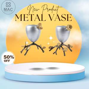 Vase de table moderne en laiton léger, décoration d'intérieur personnalisable pour Pâques, Bar Mitzvah, mariage, événement, fête JS0913 JS - Product Image 1