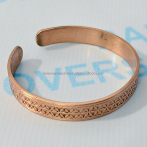 Brazalete de Cobre Puro Ecológico, Terapia Bio, para Aliviar el Dolor de Artritis, Tendinitis y Articulaciones, Ajustable, Joyería Unisex - Product Image 6