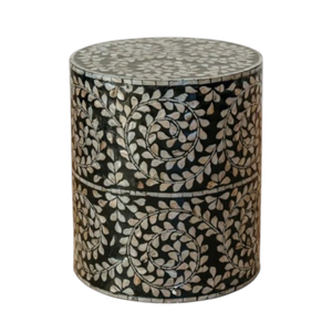 Taburete Decorativo Contemporáneo de Nácar para Espacios de Lujo - Product Image 1