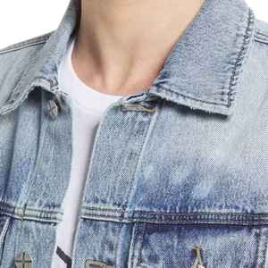 Vestes en jean pour hommes, imprimées avec un logo personnalisé, pour l'extérieur, en tissu d'hiver, fabriquées au Pakistan. - Product Image 3