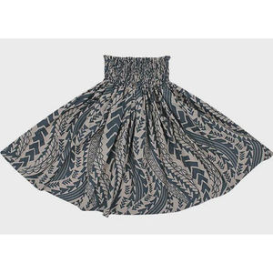 Elegante Falda Maxi Bordada con Flores Tropicales, Cintura Natural, Ropa de Baile, Estilo Festivo Isleño, Otoño, 100% Algodón - Product Image 1