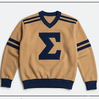 Sweat-shirt à col rond en polaire 360g pour homme, style vintage, éco-responsable, broderie personnalisée de la grande lettre Sigma, Phi Beta Sigma, hiver