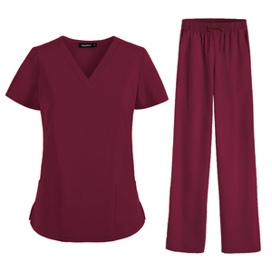 Conjuntos de Uniformes Médicos Color Naranja, Tela de Sarga de Alta Calidad en Spandex/Poliéster, con Detección de Agujas, Unisex, para Personal de Odontología y Farmacia - Product Image 1