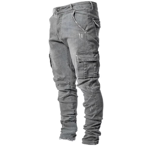 Pantalones Vaqueros de Diseño Moderno, Ajustados, de Alta Calidad para Hombre, Transpirables, de Mezclilla, Estilo Casual, Ajustados, Tipo Lápiz - Product Image 2