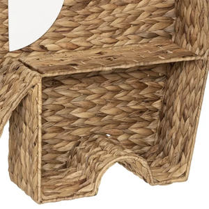 Cute <b>elephant</b> water hyacinth wall shelf kid handwoven rattan wicker shelves nursery toy organizer storage basket <b>decor</b> wholesale - Product Image 4