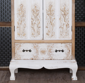 Vintage Solid Wood Wardrobe <b>Armoire</b> Antique Style Bedroom Furniture Eco-Friendly Durable Traditional Design Custom Size - Product Image 2
