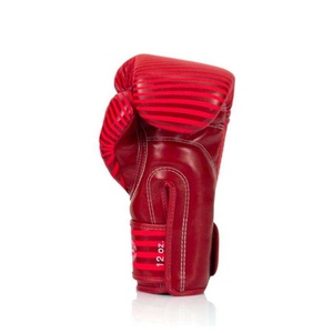 นวมชกมวย Fairtex รุ่น Red Lining หนังแท้สั่งทำพิเศษ ปิดแบบ Hook Loop สำหรับมวยไทย ซานด้า MMA ฝึกซ้อม ระดับมืออาชีพ - Product Image 4