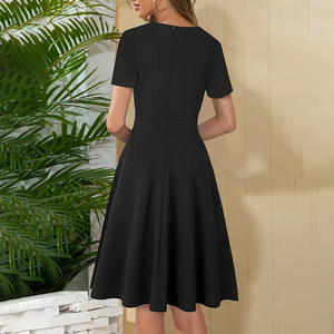 Vestido Maxi Negro de Gasa con Estampado Floral, Cuello con Abertura, Sin Mangas, Encaje, Cintura Alta, Ajustado, Casual para Uso Diario - Product Image 3