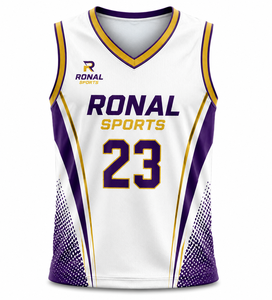 Camiseta de Baloncesto para Hombre, Logotipo Personalizado, Uniforme de Equipo, Ligera, Absorbente de Humedad, Poliéster, Camiseta Deportiva, Venta al por Mayor de Fábrica - Product Image 1