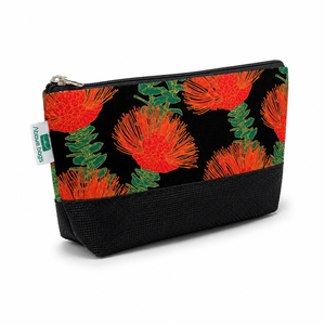 Sac cosmétique personnalisé en jute noir, imprimé floral, fermeture éclair, pochette à maquillage, écologique, vente en gros, OEM, marque privée, exportateur, fabricant B2B - Product Image 4