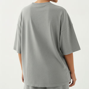 Camiseta de Manga Corta Casual para Mujer, Talla Grande, 100% Algodón Jersey Grueso, Verano, Secado Rápido, Personalizada OEM/ODM - Product Image 6