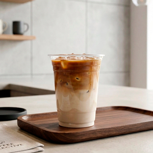 Disposable PP <b>Plastic</b> <b>Cup</b> 95mm Diameter Lid Transparent <b>Cups</b> for Iced Coffee and Cold <b>Drinks</b> - Product Image 1
