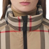 Blouson d'hiver matelassé sans manches à capuche pour femme, camouflage, imperméable, broderie, rembourrage en polyester, réversible
