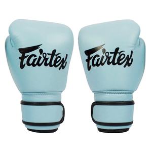 ถุงมือชกมวย Fairtex Sky Colour คุณภาพสูง หนังแท้ ปิดแบบตีนตุ๊กแก ถุงมือ MMA มวยไทย ซานด้า ถุงมือระดับพรีเมียม - Product Image 2