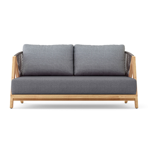 Chaises de jardin de luxe en teck avec chaise longue en corde et style minimaliste pour la décoration de meubles de patio - Product Image 3