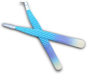 Pinzas para pestañas Black Silver Grip con punta de fibra, embalaje en caja rosa, etiqueta privada, para volumen, en venta. - Product Image 3