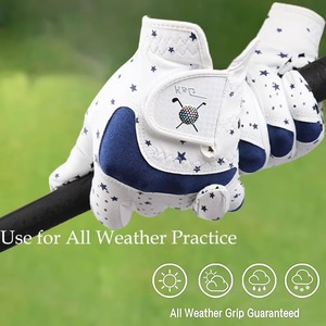 Guantes de Golf de Cuero Genuino Blanco Premium Más Vendidos, Correa de Muñeca Ajustable, Antideslizantes para Hombre, Tela Suave y Transpirable, Agarre Cómodo - Product Image 3