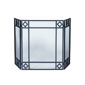 Más vendido y de gran demanda: Pantalla para chimenea de hierro forjado con soporte metálico, protector de chispas, panel único, protector plano pequeño - Product Image 5