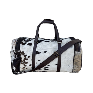 Sac de voyage en cuir de vachette pleine fleur avec fermeture éclair, sac de week-end, sac de nuit unisexe avec poignée supérieure, fabricant OEM - Product Image 1