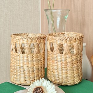 Wholesale price <b>wraps</b> for cups water hyacinth glass cover natural colored glassware tumbler holder - Product Image 1