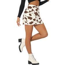 Falda de cuero auténtico con pelo de vaca para mujer, falda corta elegante, moda urbana moderna, venta al por mayor - Product Image 6