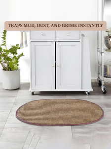 Tapete de Entrada Ovalado Premium Clásico Moderno Personalizado |   Alfombra Absorbente Antideslizante para Entrada Interior, Protege Contra Lodo, Polvo y Humedad - Product Image 6