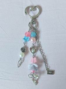 MD Handicrafts Classic Eco-Friendly Handmade Beaded <b>Keychain</b> with <b>Customized</b> Circle Design - Product Image 4