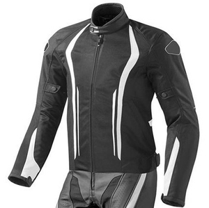 Combinaison de course moto homme noir et blanc, manches longues, cuir, coupe-vent, toutes saisons, équipement moto - Product Image 3