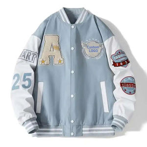 แจ็คเก็ต Varsity Letterman ปี 2024 แบบกำหนดเอง แจ็คเก็ตขนแกะดีไซน์ใหม่สำหรับฤดูหนาว แจ็คเก็ตคุณภาพสำหรับผู้ชายสำหรับกิจกรรมกลางแจ้ง - Product Image 3